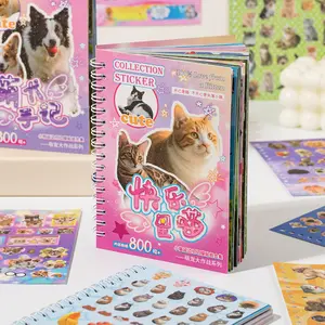 Aesthetic Cat & Dog Sticker Book – 30 Sheets x 800 Pcs Kawaii Scrapbooking Must-Have for Journaling Planner Decoration & Jumpstart Sale