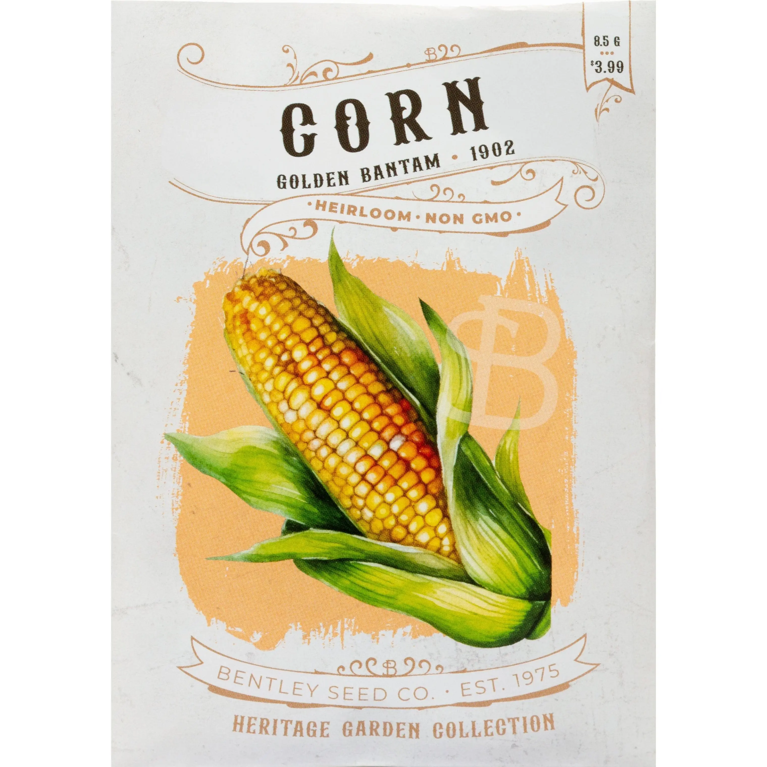 Golden Bantam 1902 Heirloom Vegetable Corn Seeds (200 Seeds) - Magnesium-Rich, High in Protein & Vitamin B6, Cool Soil Tolerant, Early Planting, Full Sun Growth, Ideal for Fresh Eating or Freezing