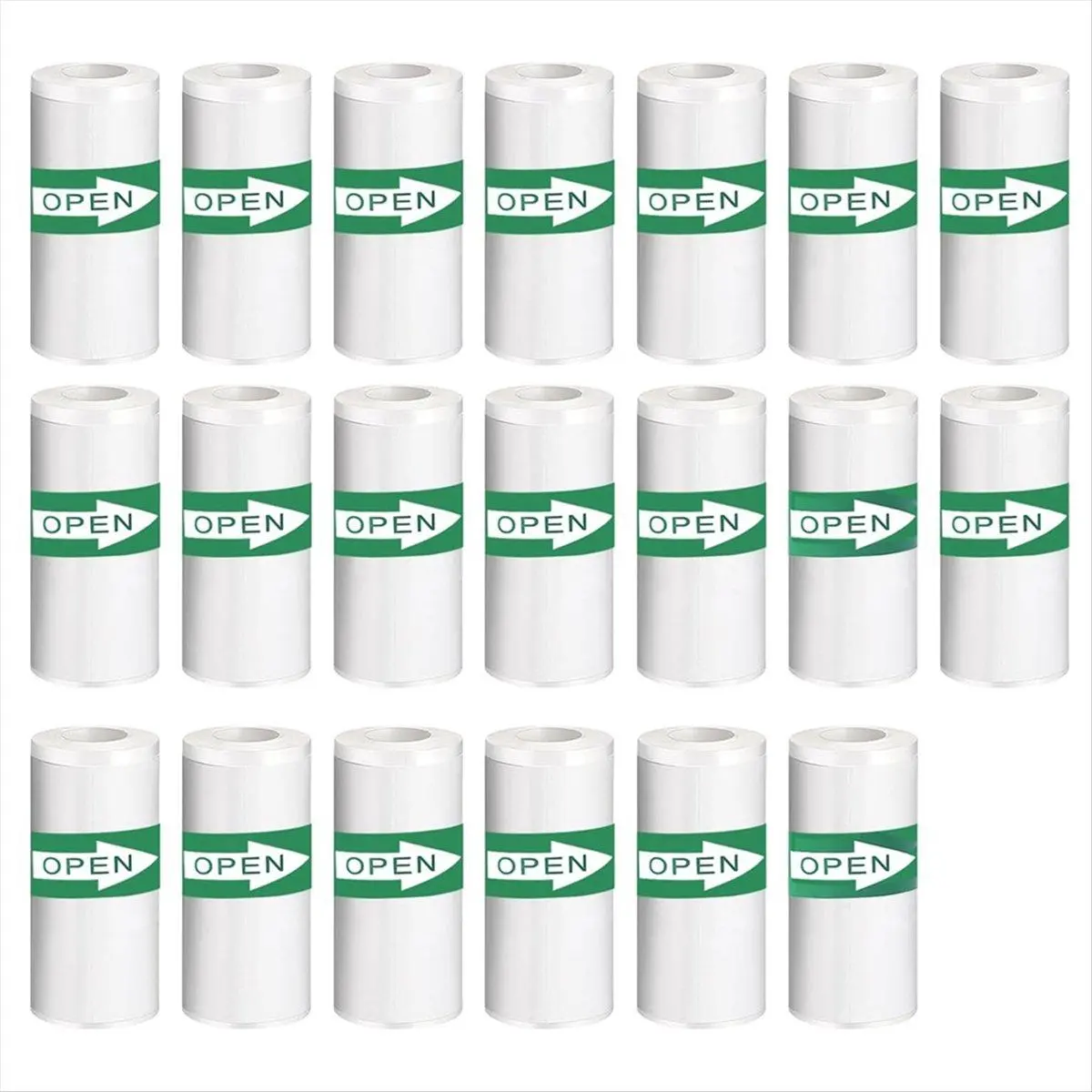 20PCS Mini Printer Paper, Thermal Sticker Paper,Self-Adhesive,Mini Thermal Printer Paper,Notes,Black on White,5.7x2.5cm Sticky Labels