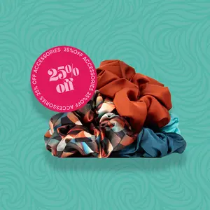 Luxe Satin Scrunchies (5-pack) - Limited Edition Cinnamon Swirl Collection