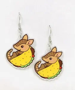 Tacodillo Earrings – Funny Armadillo Taco Earrings