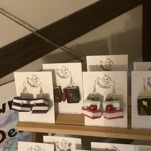 Book earrings