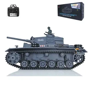 2.4G Henglong 1/16 Scale 7.0 Plastic German Panzer III L RTR RC Tank Model 3848