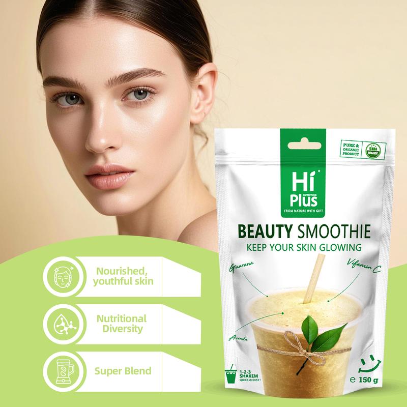 HiPlus Beauty Smoothie  - Combination of acerola, baobab, lucuma and pea protein - Smoothie blend for radiant skin - Contains high levels of vitamin C