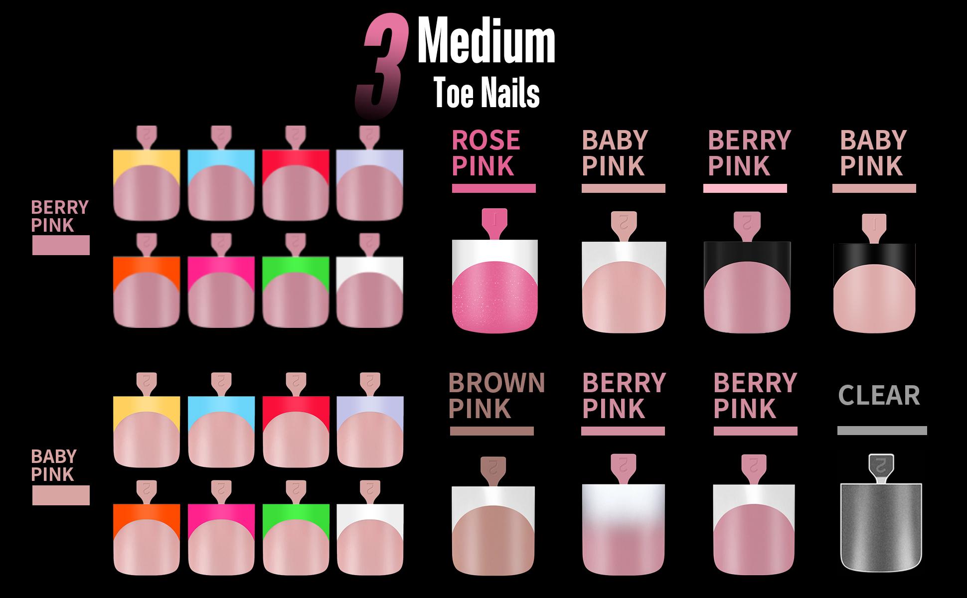 MUTIOVO French Tip Toe Nail Tips Press on, Sharp Square Pre-Designed Soft Gel False Toenail Extension, BROWN PINK Pre-applied Tip Primer & Base Coat, Full Cover Acrylic for DIY x 15 Sizes 240 pcs MUTIOVO French Tip Toe Nail Tips Press on, Sharp Square Pre-Designed Soft Gel False Toenail Extension, BROWN PINK Pre-applied Tip Primer & Base Coat, Full Cover Acrylic for DIY x 15 Sizes 240 pcs