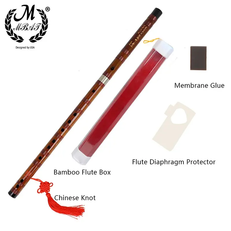 Professional Bamboo Flute C D E F G Keys, Premium Chinese Recorders, High-Quality Woodwind Instrument, Ideal for Musicians, Musical Instruments