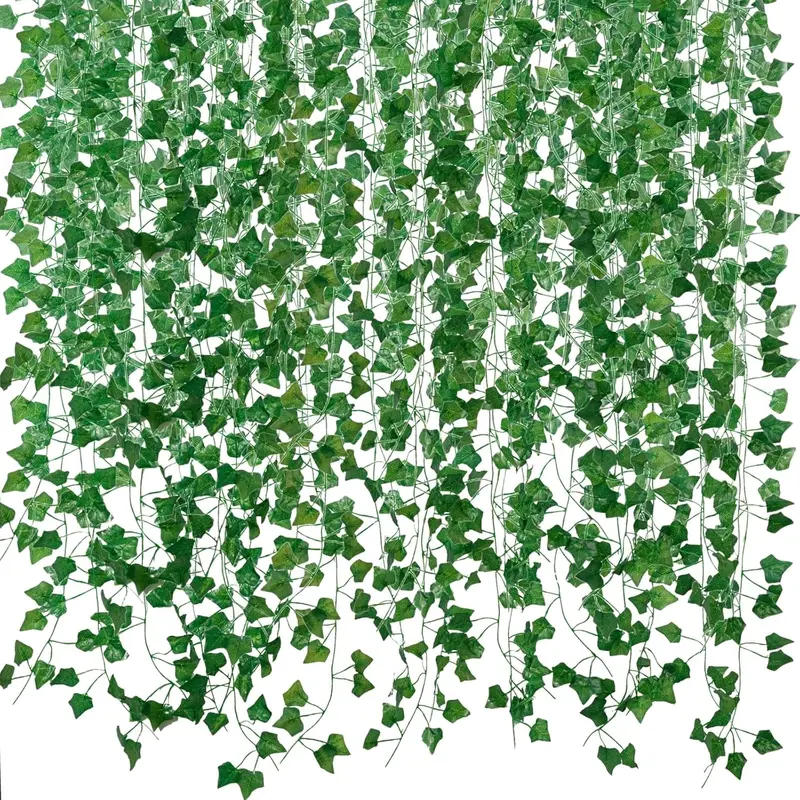 Fake Vines for Room Decor Aesthetic Artificial Plant Ivy Leaves Hanging Greenery for Home Bedroom Wall Wedding Office Patio Outdoor Garden Décor