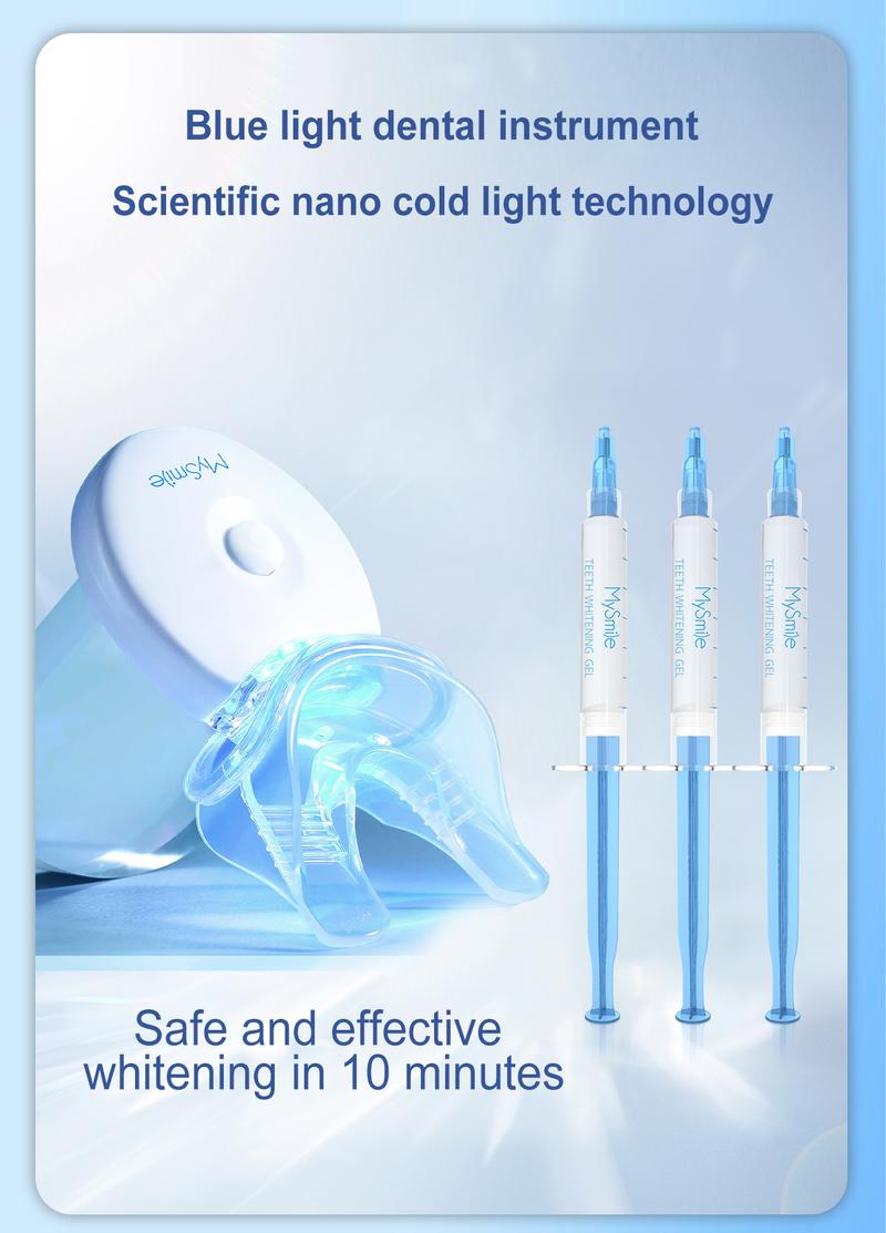 MySmile Original Teeth Whitening Kit with LED Light (5x Bulbs) - 3 Gels for Sensitive Teeth | Fast 10-Min Results MySmile Original Teeth Whitening Kit with LED Light (5x Bulbs) - 3 Gels for Sensitive Teeth | Fast 10-Min Results