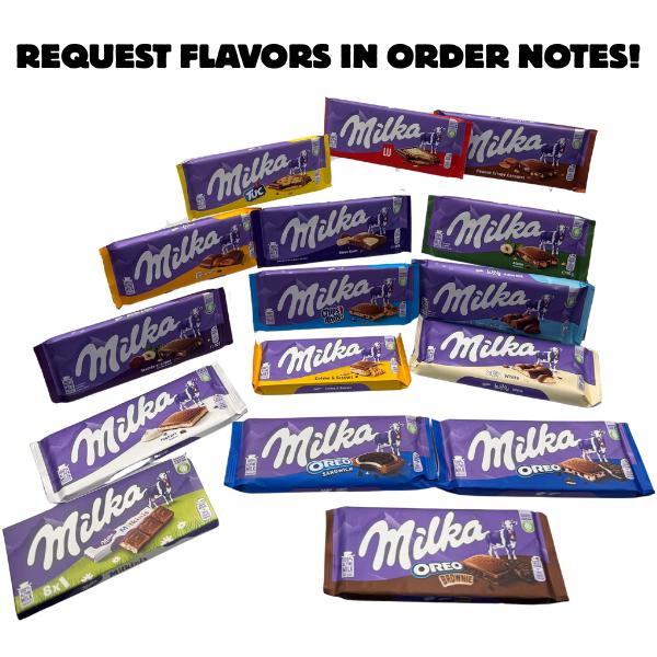 10 Milka Chocolate Bars - 10 Flavor Variety Pack - Request Flavors if You Would Like Too!