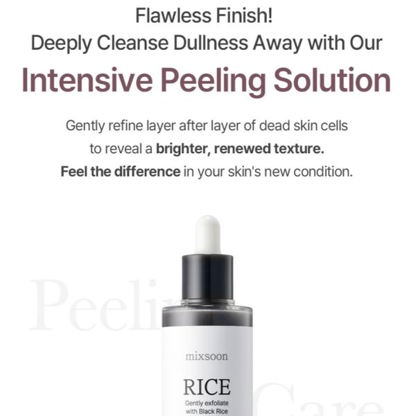 [mixsoon] Black Rice Peeling Ampoule 100ml – Gentle Exfoliating Serum with Black Rice Extract for Smooth, Clear & Radiant Glass Skin