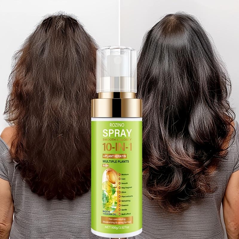 Rozino 10-in-1 Keratin Hair Care Spray with Plant Keratin for Smooth & Glossy Hair Health 100g