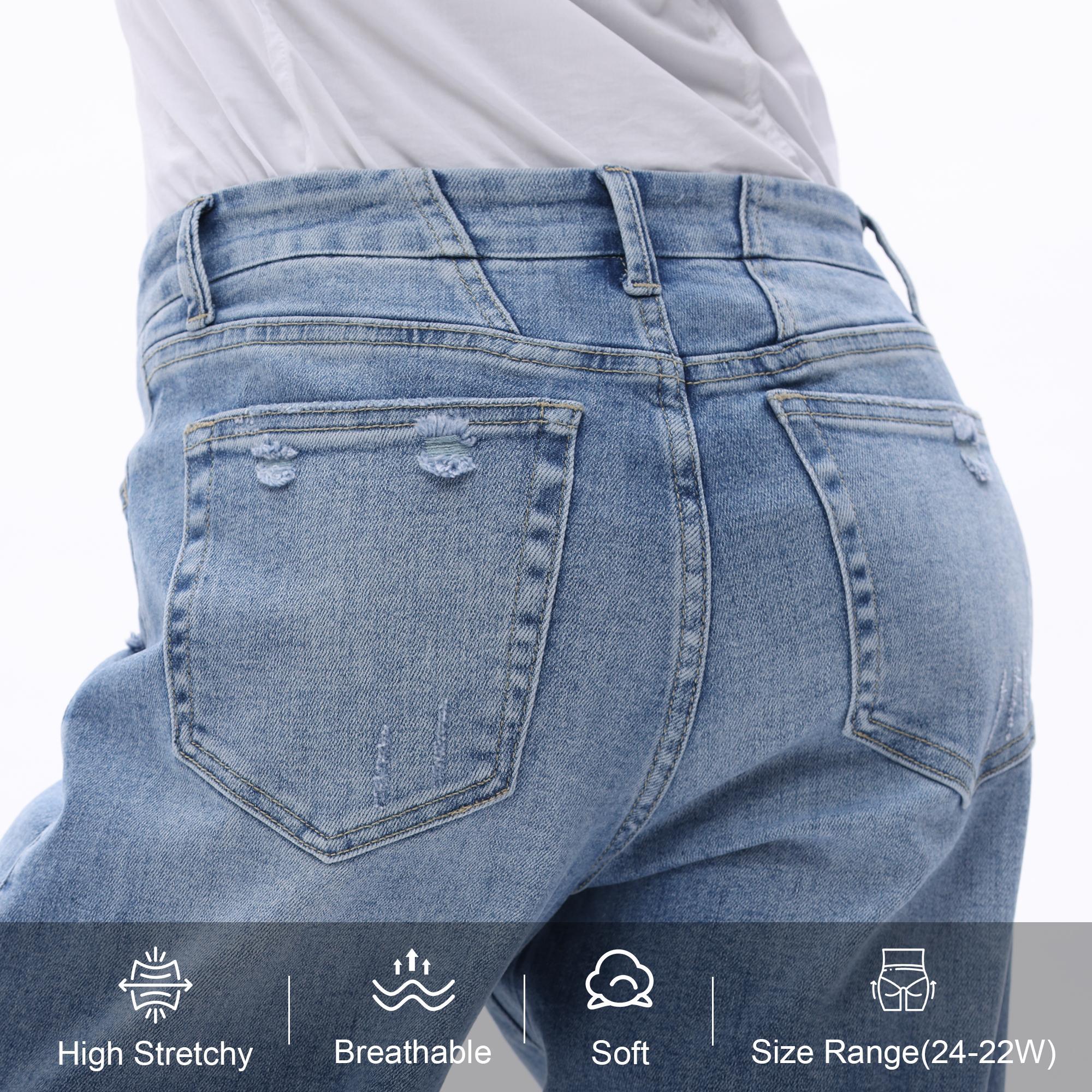 Freya ONESO Women Mid Rise High Stretchy BBL Jeans Butt Lifting Wide Leg Raw Hem Denim Pants Tummy Control Spring Basic Minimalist Woman Denim Bottom Comfortable Denim Jeans OSW8019 Plus Size Regular Size Fashion Daily Outfits DIY Inseams #SummerVibes