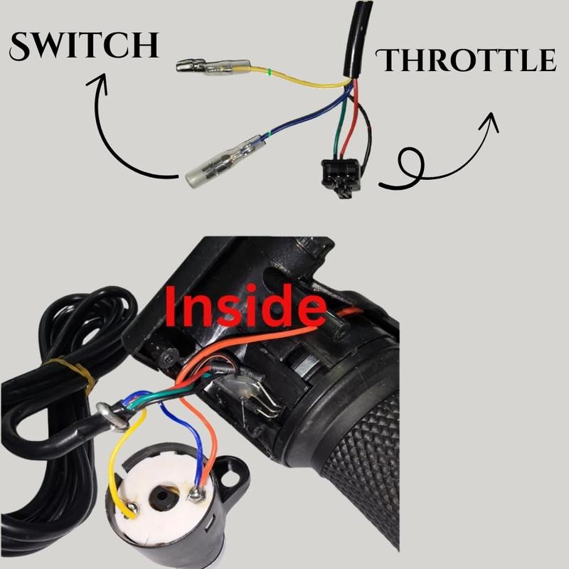 12-84V Universal Voltage LCD Bike Throttle Grip: Real-Time Voltage Display, Automatic Battery Health Monitoring, 5-Wire System, and Wide Compatibility for E-Bikes, Scooters, and Tricycles.