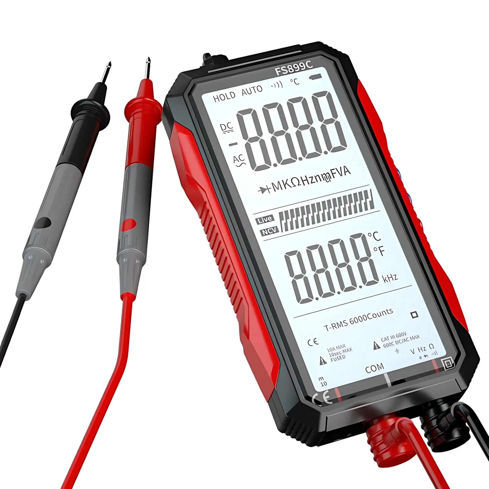 Digital Smart Auto-Range Multimeter, High-Precision Power Circuit Tester with Full Screen Display, 0-49W, Auto-Ranging Saves Guesswork for DIY Enthusiasts, Tools and Gadgets for Home Repair