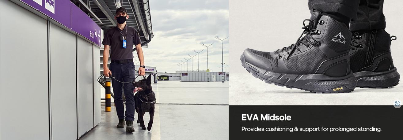 NORTIV 8 Men's Military Tactical Boot Lightweight Comfortable Boots for Work All Day Side Zipper Motorcycle Combat Hiking Boots 8 Inches Metrostrike Outdoor Footwear SpringStatements