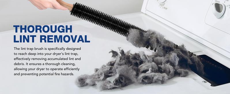 LMMAKE Dryer Vent Cleaner Kit with Flexible Lint Brush Vacuum Attachment for Efficient Deep Cleaning and Fire Prevention Fits Most Vacuums