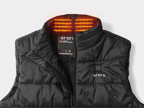 ororo Men's Classic Heated Vest with Battery Pack - Lightweight Insulated Puffer Vest, Water and Wind Resistant, Menswear Outdoor Underwear