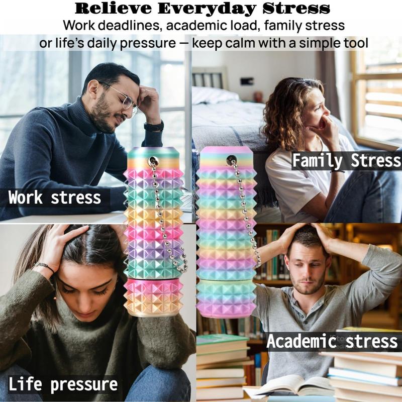 Stim Fidgets Tool for Anxiety Little Ouchies Pain Pocket Fidget Toys for Stress Anxiety Focus, Rotating Keychain