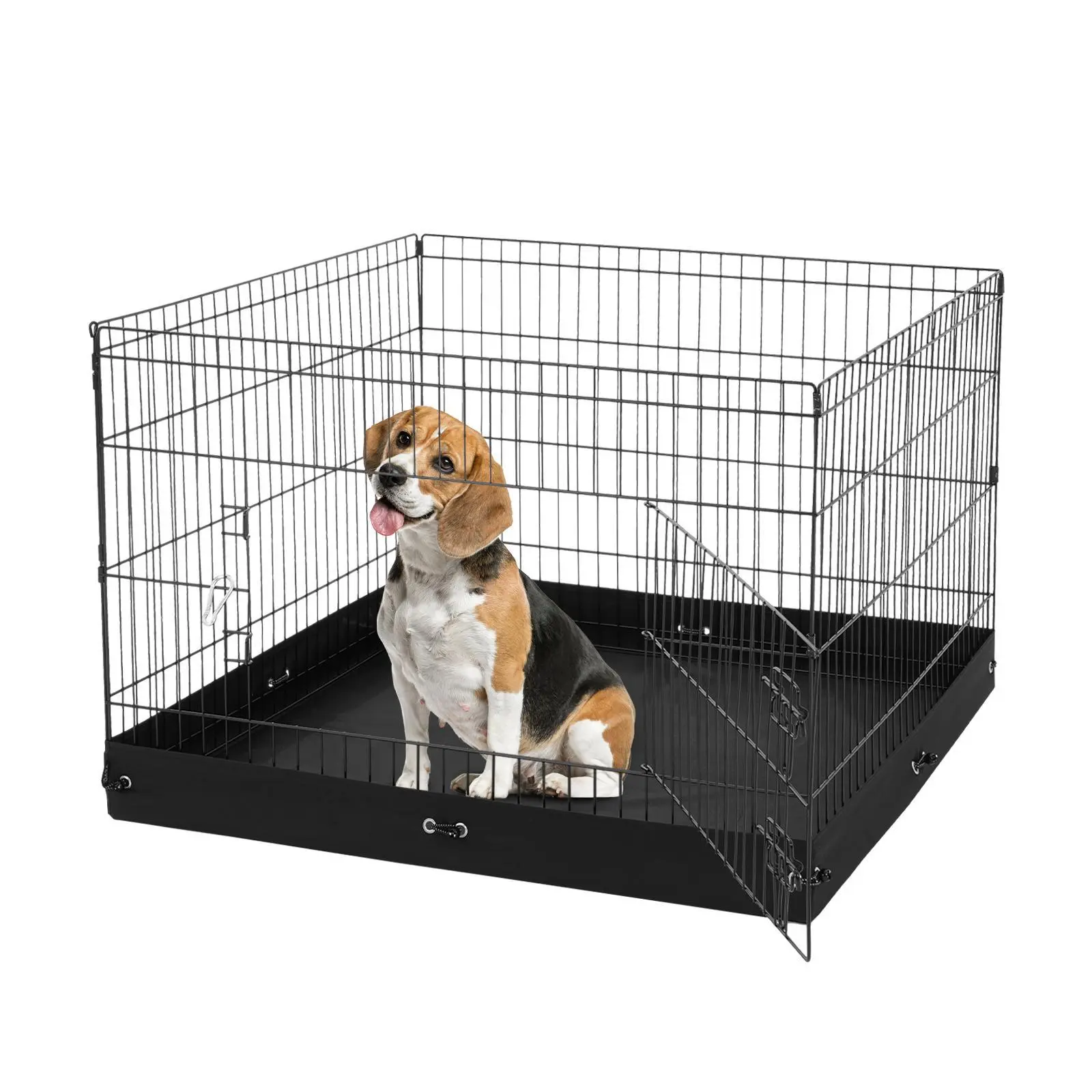 【SummerFinds】VEVOR Dog Playpen,  , 4 Pcs 24 x 36 in Panels Foldable Metal Pet Exercise Pen, Dog Fence Indoor and Outdoor Pen with Door and 600D Oxford Fabric Bottom Pad, for Dogs, Cats and Other Small Animals