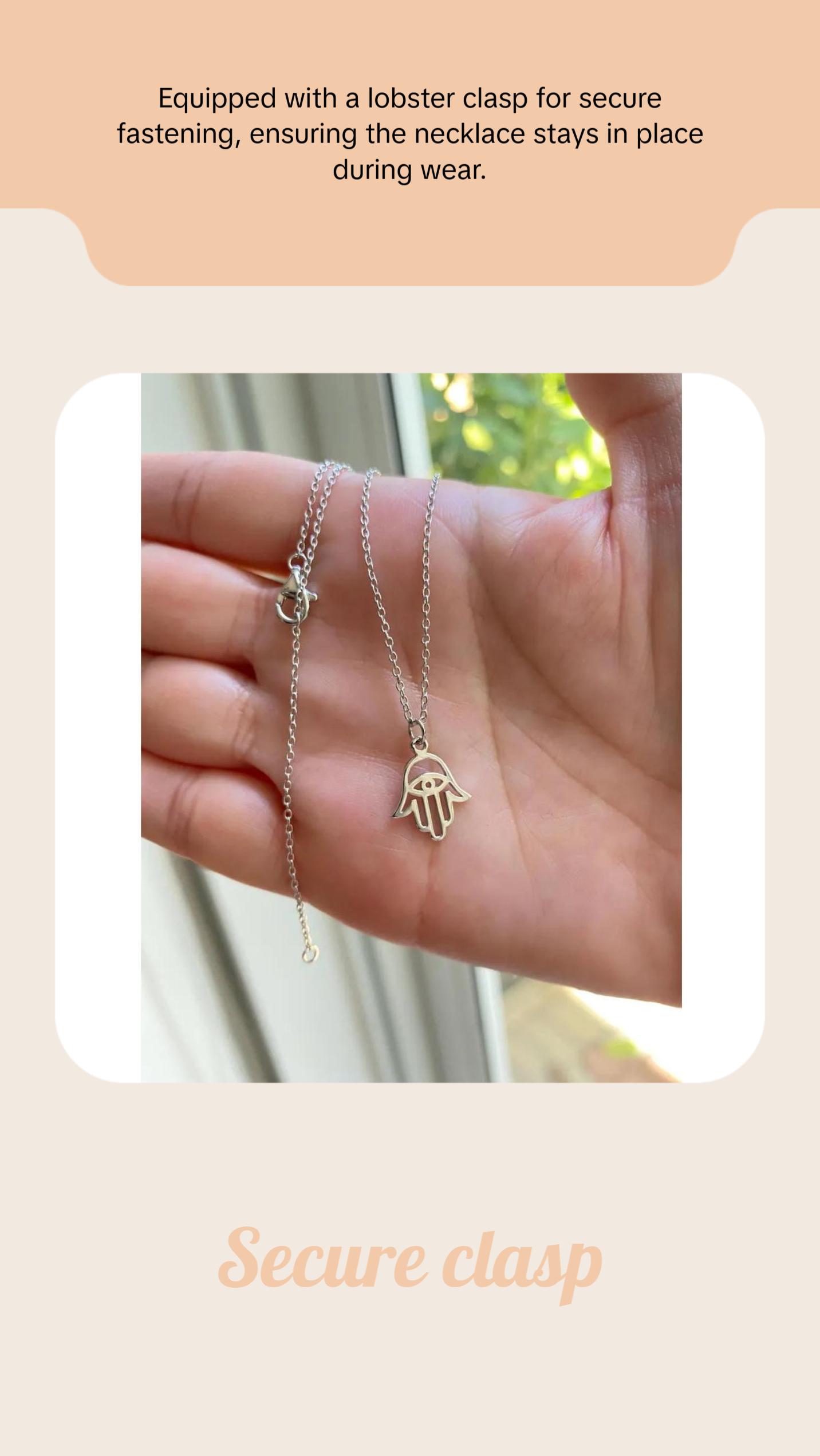 Sterling silver 925 Hamsa necklace