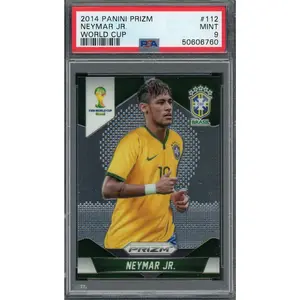 Neymar Jr 2014 Panini Prizm World Cup Card #112 PSA 9