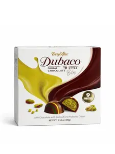 Beyoglu Dubaco Luxury Dubai Style Pistachio & Kadaif Filled Pralines - 9 Piece Gift Box - 3.49 oz (99g)