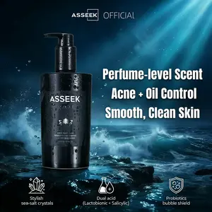 ASSEEK Magnetic Attraction Body Wash for Men, Pheromone Infused with 24H Long Lasting Fragrance, Exfoliating & Hydrating Shower Gel, 13.53 fl oz
