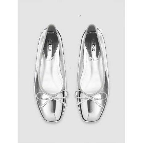 CIDER Bowknot Decor Square Toe Ballet Mary Jane Flats
