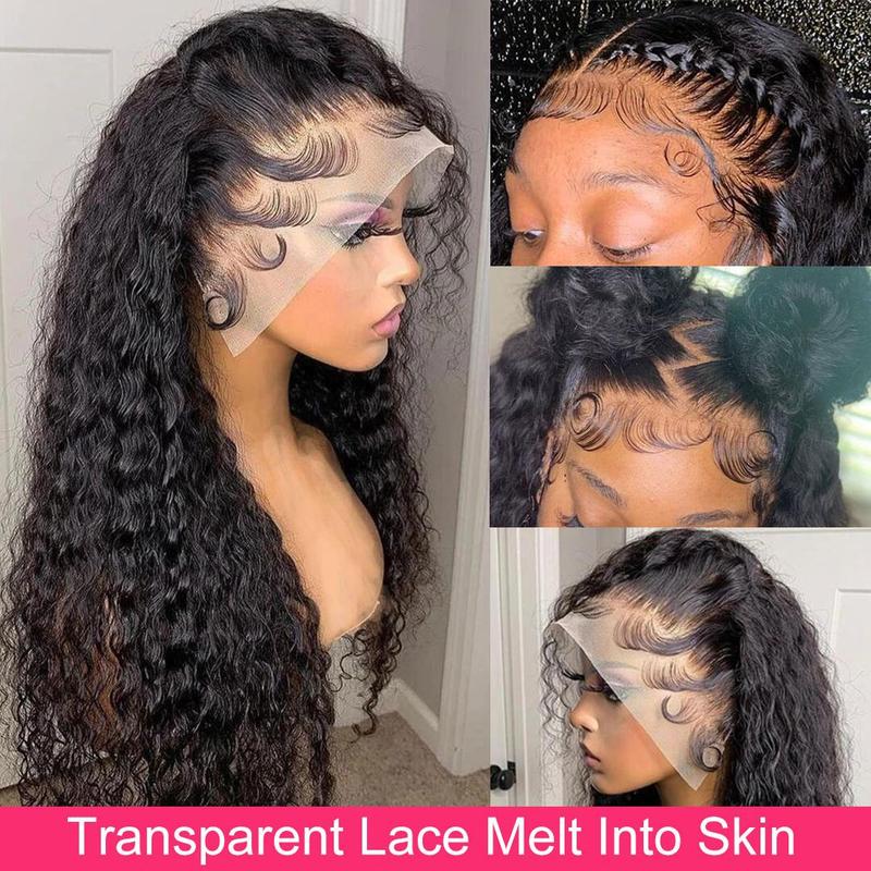 Kinky Curly Lace Front Human Hair Wig 30 36 Inches Curly Human Hair Wig 180 Density Brazilian Remy 13x4 13x6 Transparent Hd Lace Frontal Wigs Deep Wave Human Hair Wig For Women Pre Plucked TikTokShopHolidayHaul