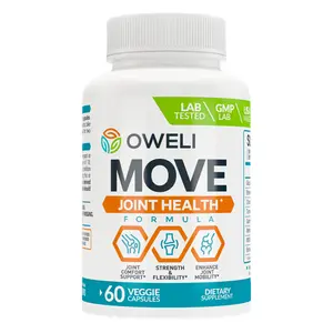 Oweli Move - Glucosamine Chondroitin MSM + Turmeric Joint Health Supplement with Glucosamine Sulfate 1500mg & Boswellia for Joint Support & Mobility (60 Capsules, 20-Day Supply)