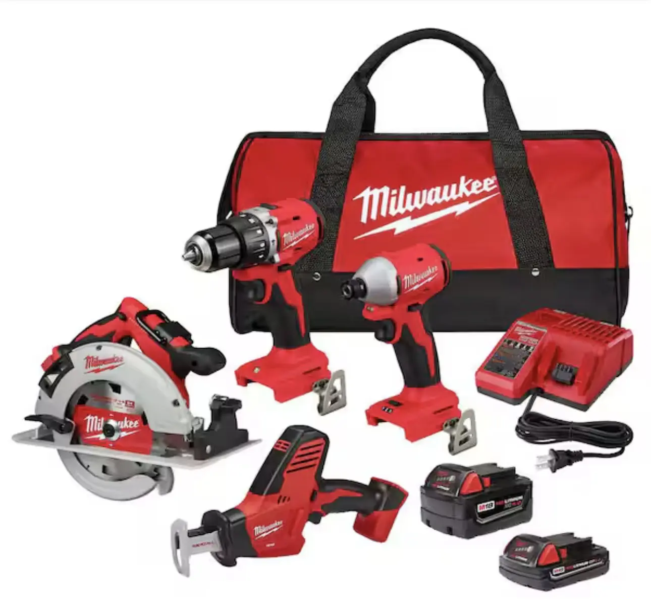 Milwaukee M18 18-Volt Lithium-Ion Brushless Cordless Combo Kit (4-Tool)