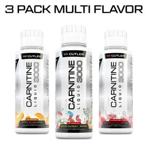 Cutler Nutrition Carnitine Liquid 3000 Variety Pack, 3-Bottle Multi Flavor Energy & Sport Drink, US Imported, Pre-Workout Liquid Supplement | This Product Is Not Intended To Diagnose, Treat, Cure, Or Prevent Any Disease. Multi-Flavor