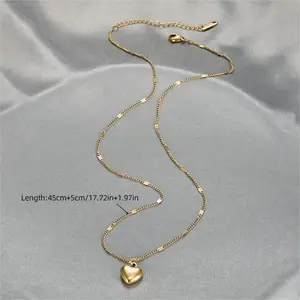 18K Golden-Plated Heart Pendant Necklace with Adjustable Chain - Elegant Fashion Jewelry Gift for Girls, Alloy & CCB Material, Perfect for Casual Attire or Special Occasions, Fashion Accessory |   Stylish Jewelry |   Goldplated Finish, Charm Necklace