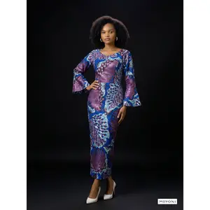The "Mosaic Jewel" Modern African Maxi Gown