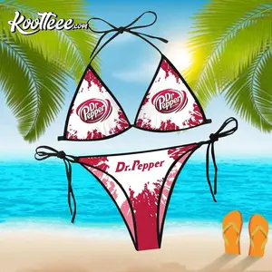 Dr Pepper Summer Bikini Set All-over Print String Bikini