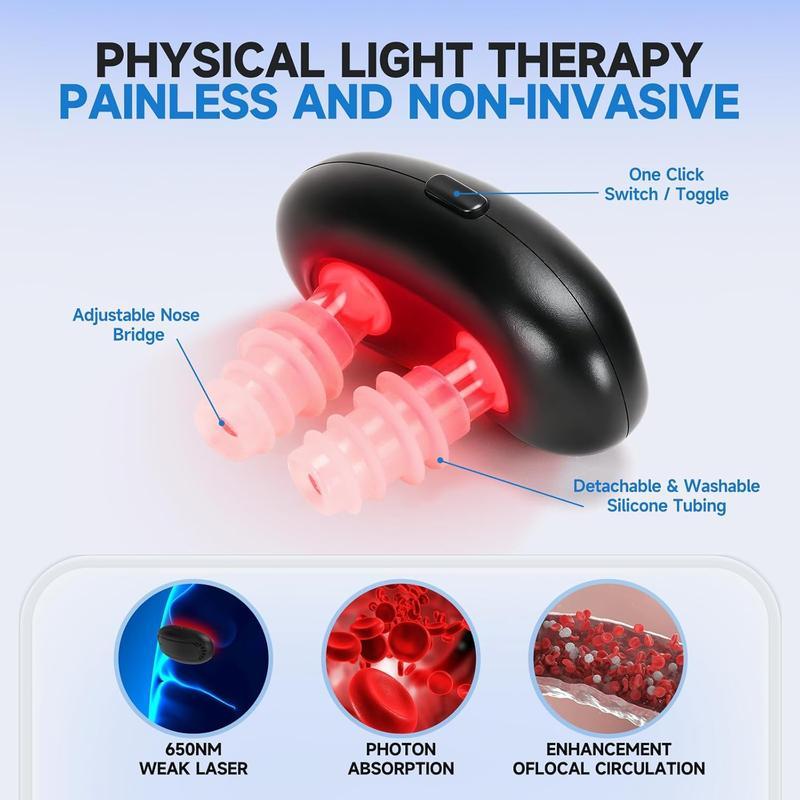 Red Light Therapy for Nose, RespiRelief Red Light Nasal Therapy Instrument, RespiRelief Red Light Nasal Therapy Device, Red Light Therapy for Nose