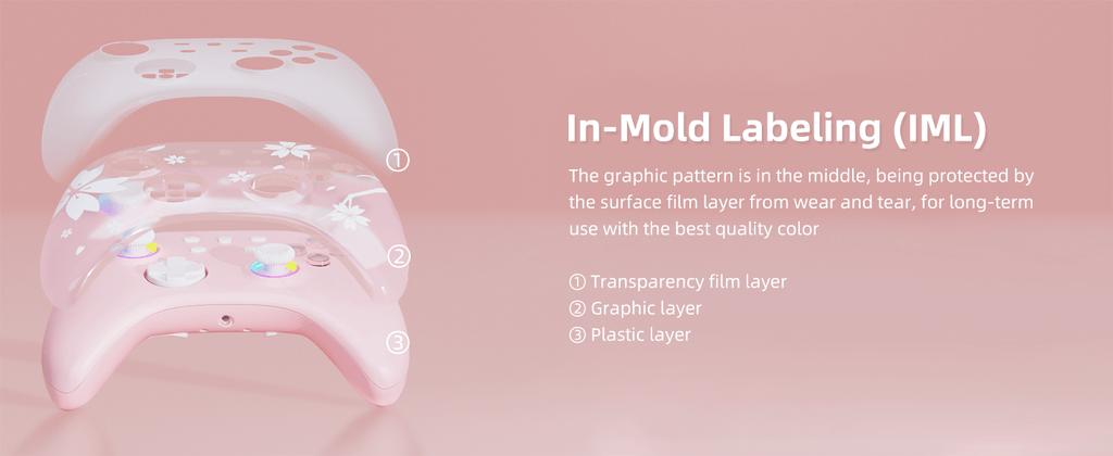 Mytrix Pro Wireless Controller Sakura Pink, Bluetooth Controller with Programmable, Compatible with Nintendo Switch, Windows PC, iOS, Android, and Steam/Steam Deck Mytrix Pro Wireless Controller Sakura Pink, Bluetooth Controller with Programmable, Compatible with Nintendo Switch, Windows PC, iOS, Android, and Steam/Steam Deck