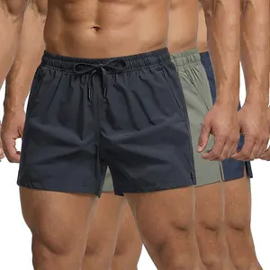 Men's casual fashion breathable quick-dry athletic shorts. Suitable for outdoor leisure sports and running fitness activities. summer fit Solid Color Zipper