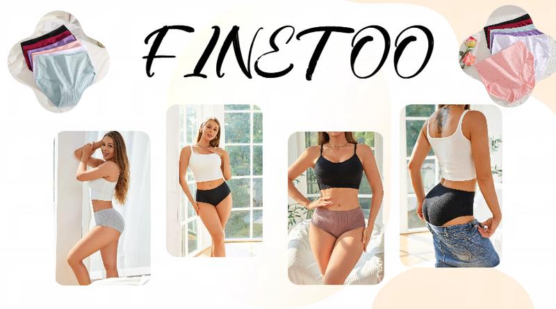 FINETOO 10PCS Cotton Panties for Women Underwear Outfit Flexible Everyday Briefs Basic Minimalist Comfortable Bikini Briefs S-2XL  Womenswear