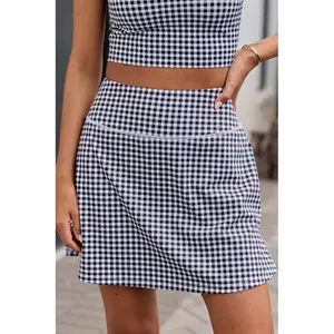 Active State Black Gingham Active Skirt SALE