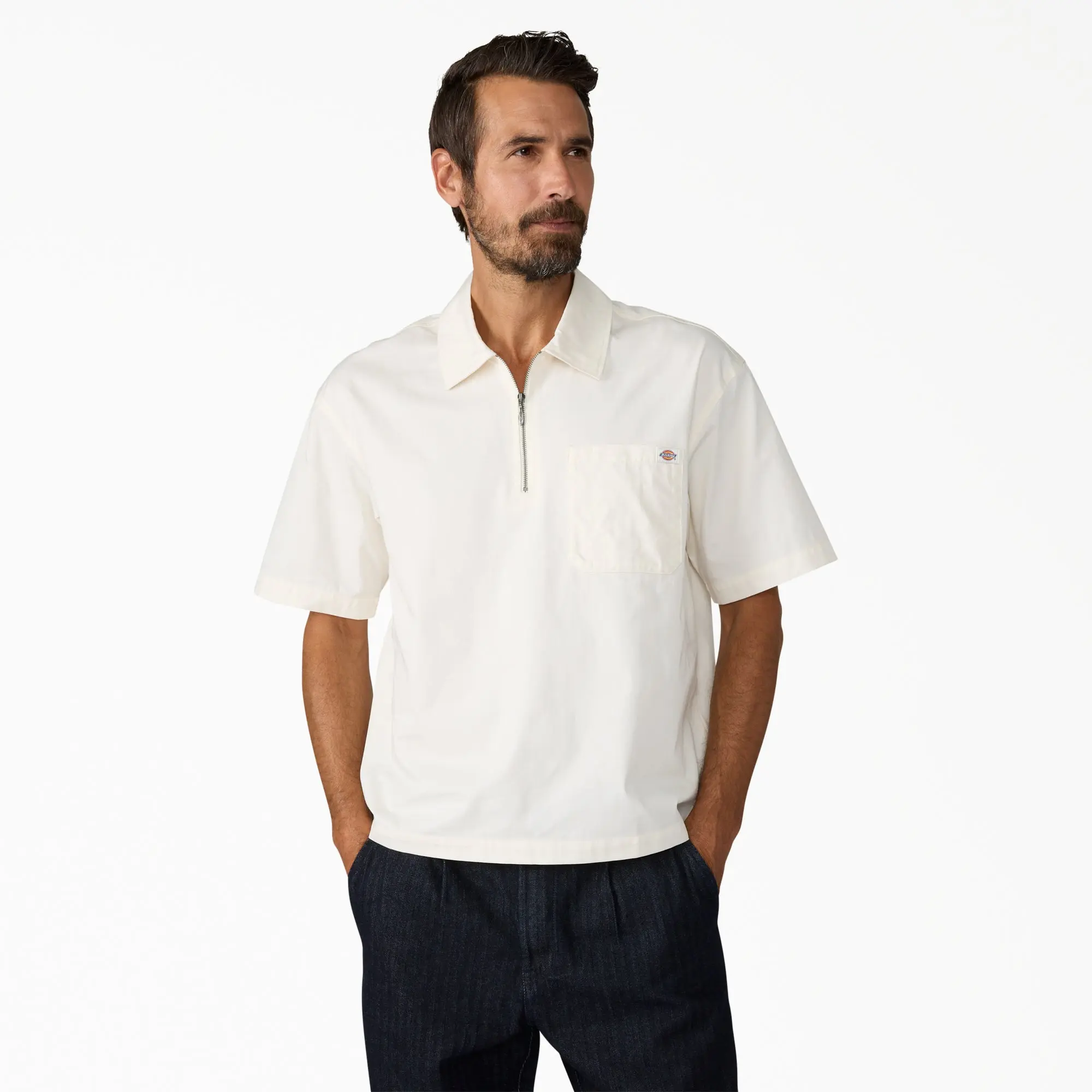 Dickies Cadiz Quarter-Zip Shirt,Short Sleeve, Comfortable Workwear Style