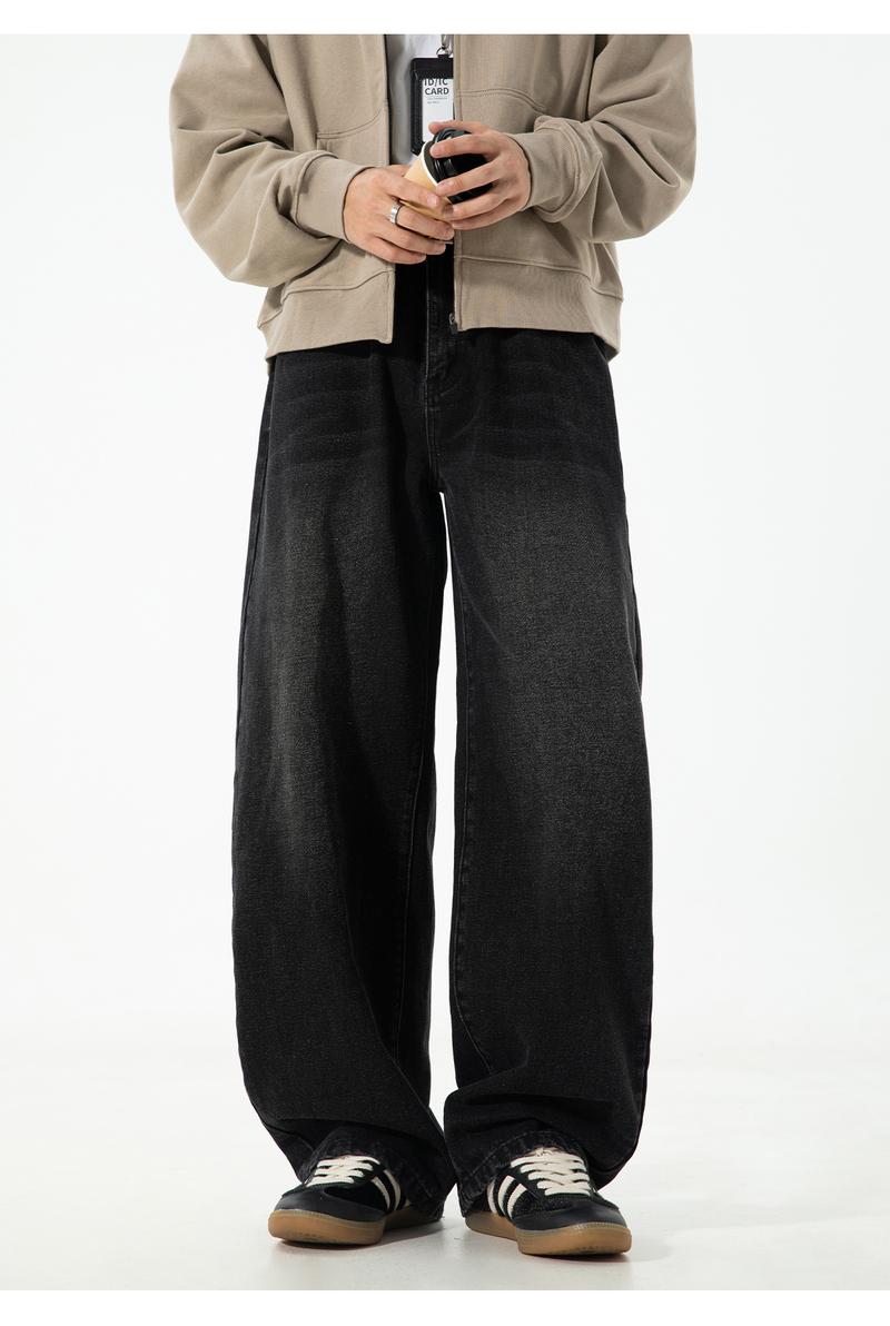 Men's Vintage Oversized Jeans for Fall, Washed Distressed Trendy Brand Loose Straight Leg Pants, Unisex Street Style Minimalist Versatile Fashion Floor-Length Jeans, Men's Denim Pants, Youthful Popular Student Pants, Soft Comfortable Fabric, Suitable for Men's Vintage Oversized Jeans for Fall, Washed Distressed Trendy Brand Loose Straight Leg Pants, Unisex Street Style Minimalist Versatile Fashion Floor-Length Jeans, Men's Denim Pants, Youthful Popular Student Pants, Soft Comfortable Fabric, Suitable for