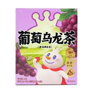 MIXUE Grape Oolong Tea Bags - 5 Pack, 25g | Cold & Hot Brew, Sweetener Included for Customizable Sweetness