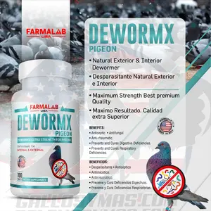 DEWORMX PIGEON TABS DEWORMER EXTRA STRENGTH PIGEONS DESPARASITANTE PARA PALOMAS