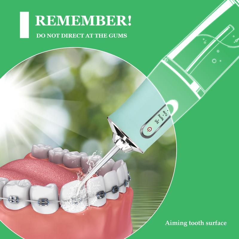 Travel Dental 4 in 1 Water Flossers Rechargeable Portable Burst Pink for Teeth Rechargeable Powerful Oral Irrigator Rinse Cordless Tooth Cleansing