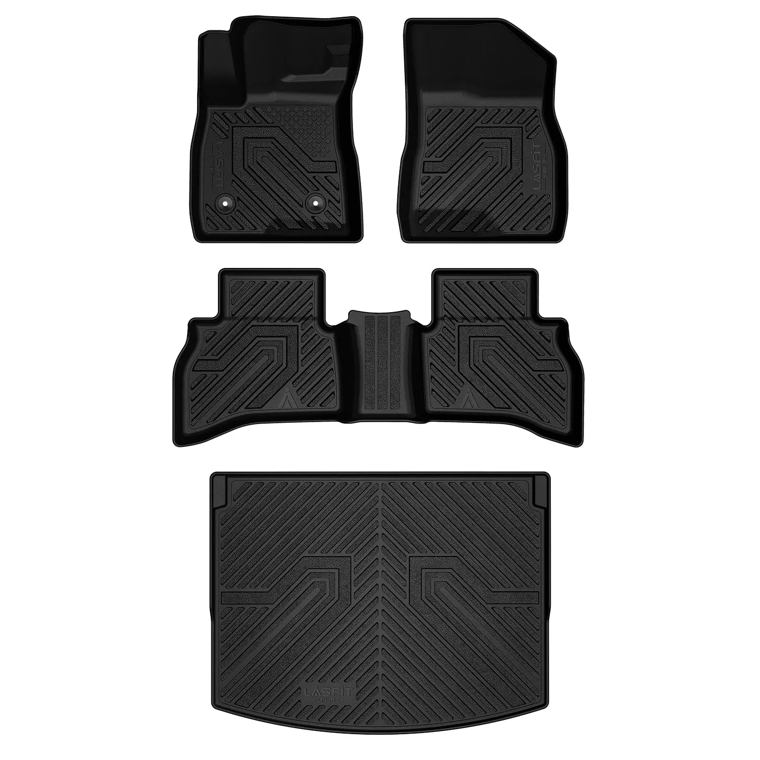 Lasfit Car Floor Mats - Deep-Groove Synthetic Sustainable Option, Auto Accessories with Advanced 3D Scanning, Custom-Fit for 2021-2026 Chevrolet Trailblazer Upper Cargo Deck, Automotive Interior Accessory