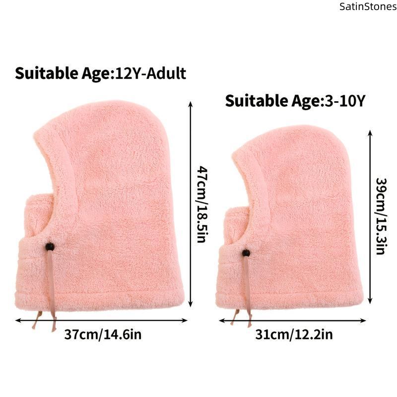 Winter Warm Headgear and Neck Warmer – Windproof and warm full-face mask with a detachable collar, made of soft fleece, ideal for skiing, snow play, winter outdoor sports and everyday wear.