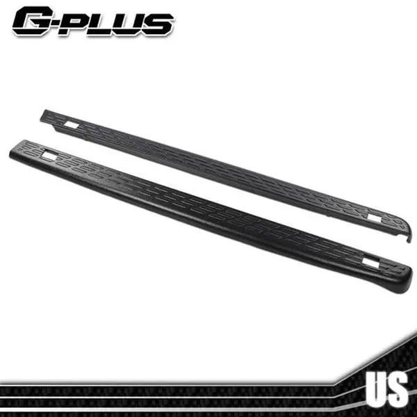 Black Lightweight Plastic 2-Piece Rail Cap Set, No-Drill Replacement Auto Parts Accessories, Fits 2007-2013 Chevy Silverado 6'-6" Truck Bed