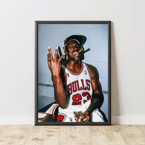 Michael Jordan Poster, Michael Jordan Print, Michael Jordan Wall Art, Basketball Poster. (Frame Not Included)