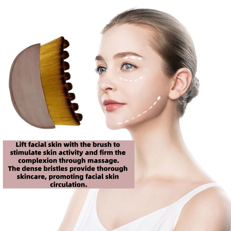 Lymphatic Contour Face Brush for Jawline & Chin Sculpting - Dry Brushing Massager for Lymphatic Drainage & Facial Fatigue Relief, Eronomically Designed to Fit The Skin Precisely (1PCS) Beauty Roller Daily-MM